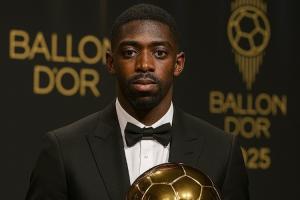 最大热门金球奖最新赔率：登贝莱大幅领跑，亚马尔落至第二